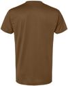 Am image of a Custom Bayside Performance T Shirt in Coyote Brown!
