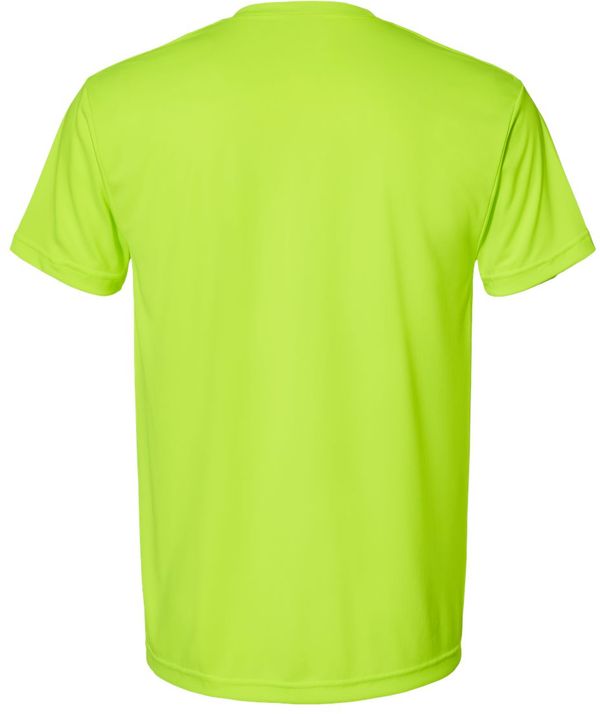 Am image of a Custom Bayside Performance T Shirt in Lime Green!