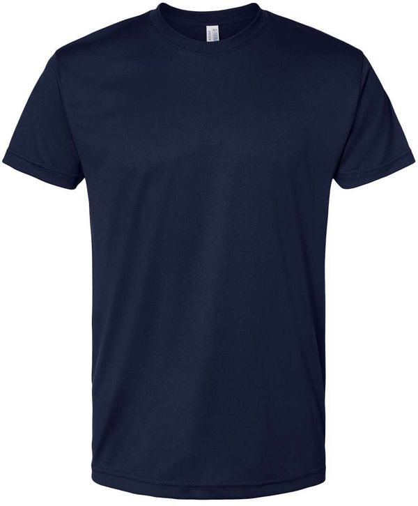 Am image of a Custom Bayside Performance T Shirt in Navy!