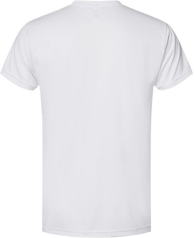 Am image of a Custom Bayside Performance T Shirt in White!