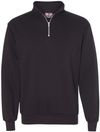 Am image of a Custom Bayside Quarter Zip Pullover Sweatshirt in Black!