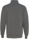 Am image of a Custom Bayside Quarter Zip Pullover Sweatshirt in Charcoal!
