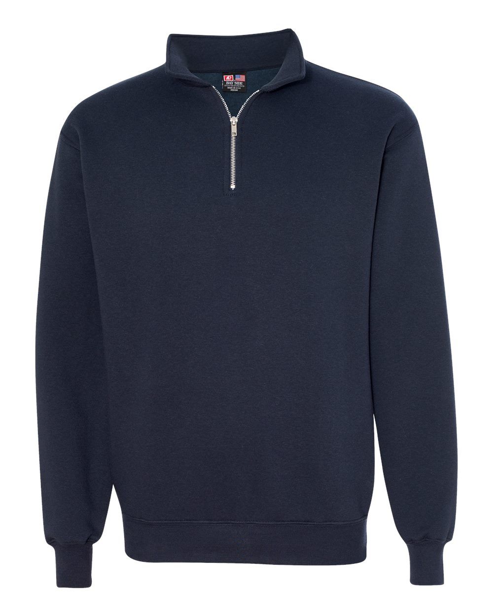 Bayside Quarter Zip Pullover Sweatshirt in Navy