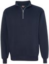 Am image of a Custom Bayside Quarter Zip Pullover Sweatshirt in Navy!