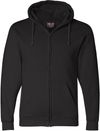 An image of a Custom Bayside Unisex USA Made Full Zip Hooded Sweatshirt in Black!