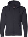 An image of a Custom Bayside Unisex USA Made Full Zip Hooded Sweatshirt in Navy!