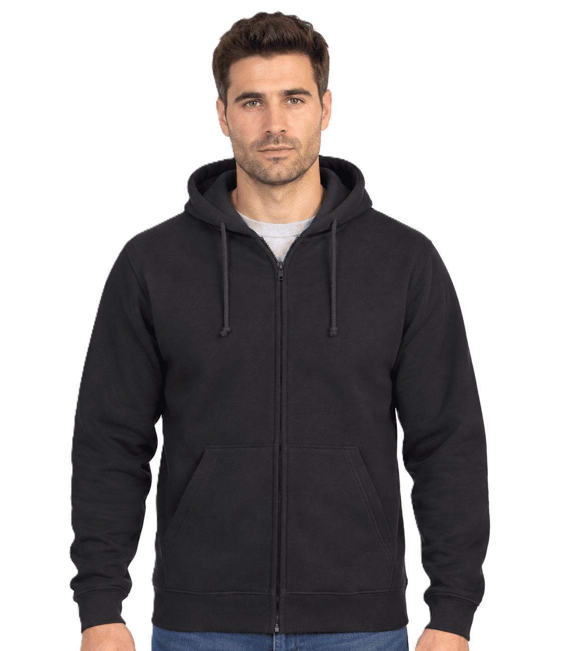 Bayside Unisex USA Made Full Zip Hooded Sweatshirt
