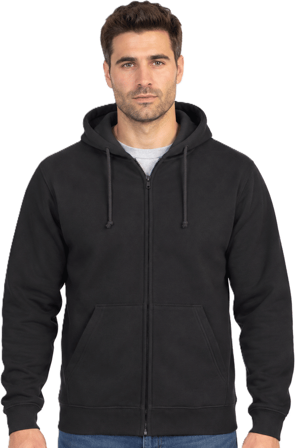 An image of a Custom Bayside Unisex USA Made Full Zip Hooded Sweatshirt!