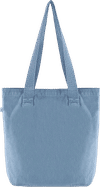 Am image of a Custom LA Apparel Bull Denim Tote Bag 13oz in Clear Blue!