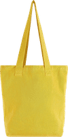 Am image of a Custom LA Apparel Bull Denim Tote Bag 13oz in Spectra Yellow!