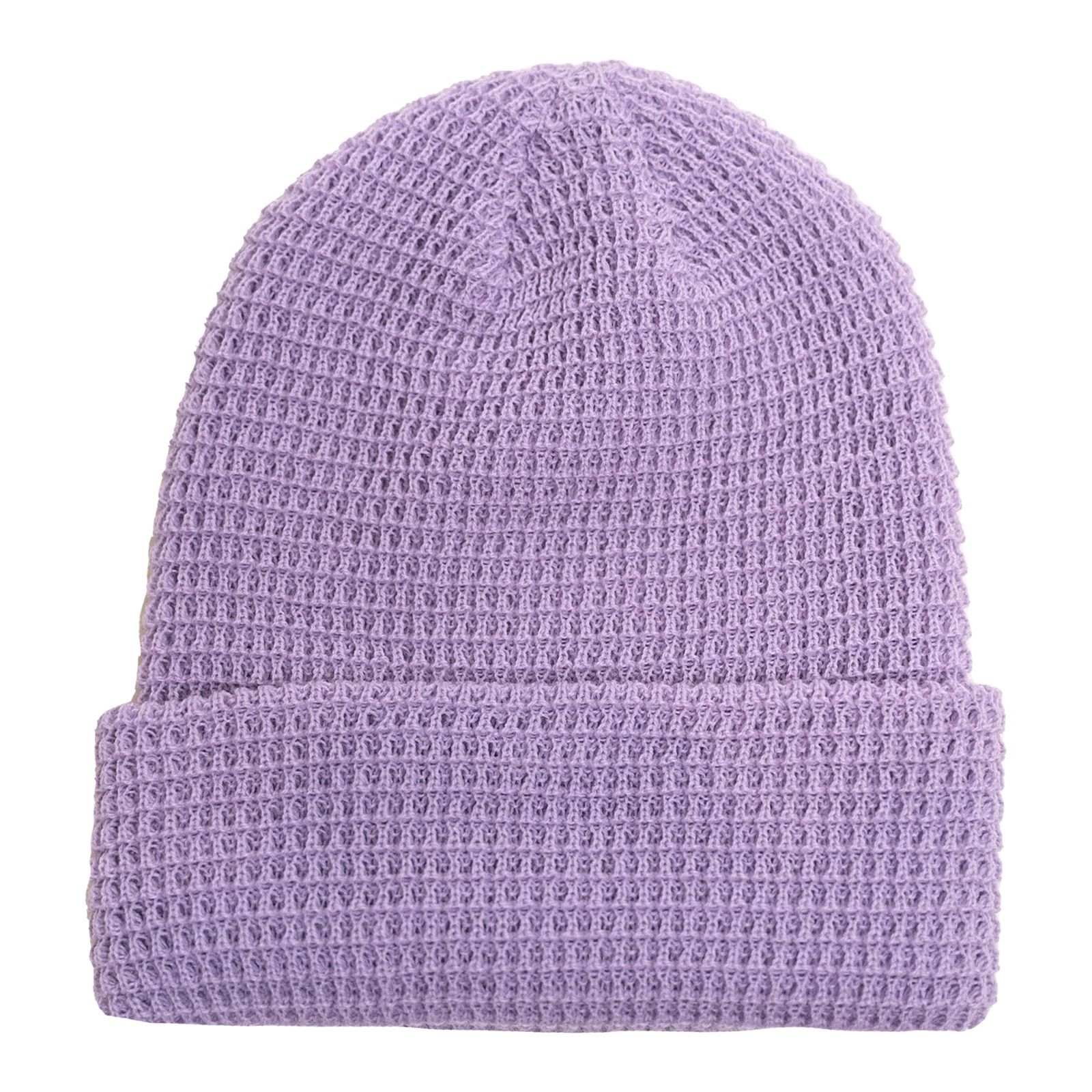 Beaniiez Leery Waffle Acrylic Toque in Lavender