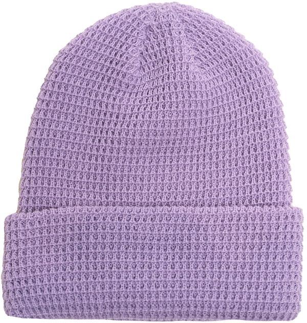 An image of a Custom Beaniiez Leery Waffle Acrylic Toque in Lavender!