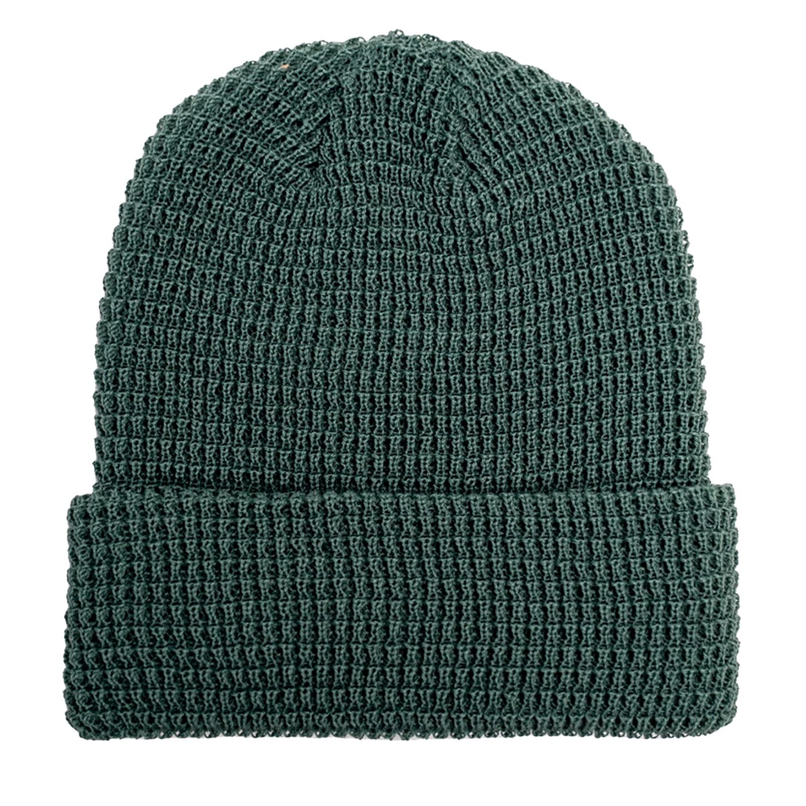Beaniiez Leery Waffle Acrylic Toque in Pigment Alpine Green