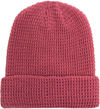 An image of a Custom Beaniiez Leery Waffle Acrylic Toque in Pigment Pink!