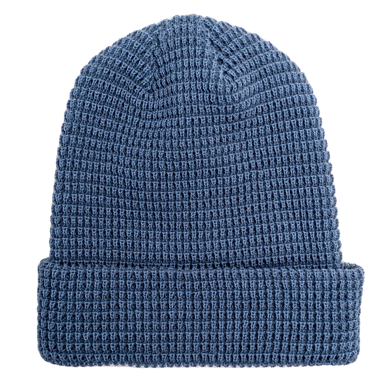 Beaniiez Leery Waffle Acrylic Toque in Pigment Slate Blue