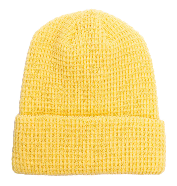 Beaniiez Leery Waffle Acrylic Toque in Pigment Yellow