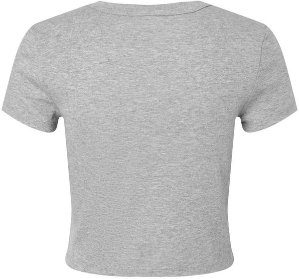 Am image of a Custom Bella and Canvas Womens Micro Rib Baby Tee in Athletic Heather!