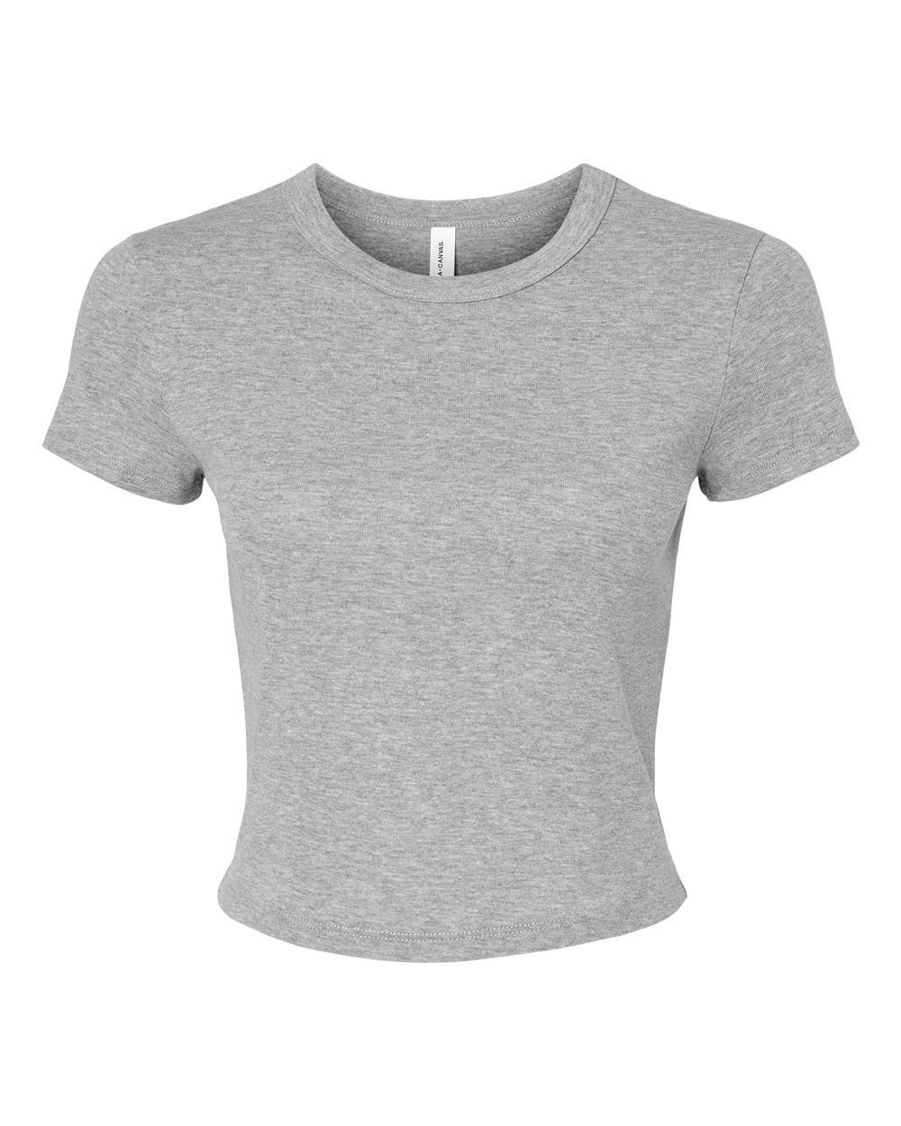 Bella and Canvas Womens Micro Rib Baby Tee in Athletic Heather