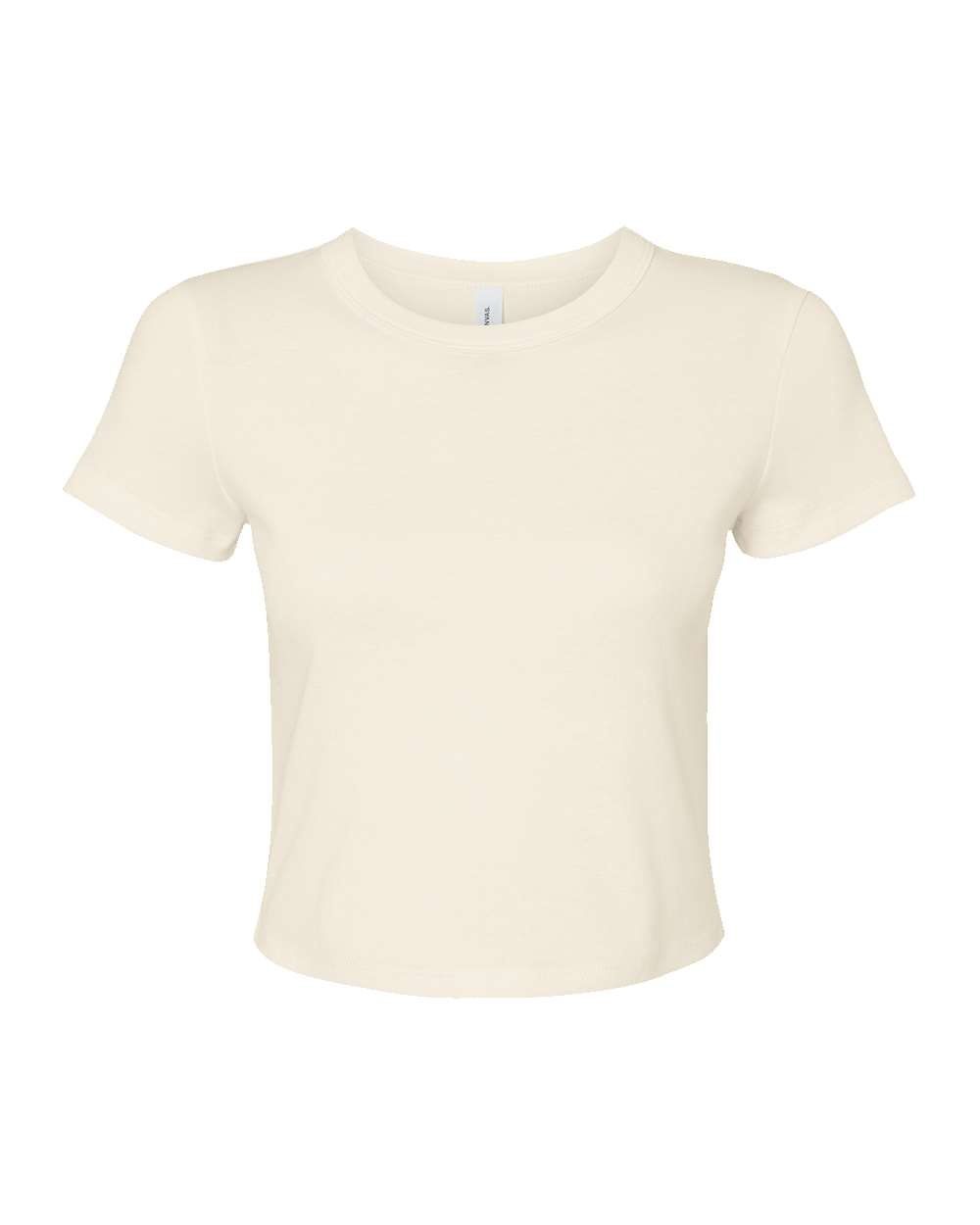 Bella and Canvas Womens Micro Rib Baby Tee in Solid Natural Blend