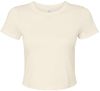 Am image of a Custom Bella and Canvas Womens Micro Rib Baby Tee in Solid Natural Blend!