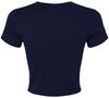 Am image of a Custom Bella and Canvas Womens Micro Rib Baby Tee in Solid Navy Blend!