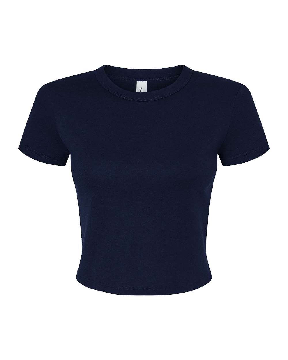 Bella and Canvas Womens Micro Rib Baby Tee in Solid Navy Blend