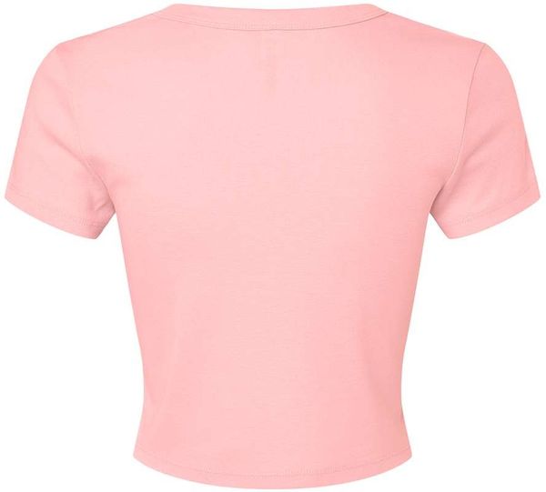 Am image of a Custom Bella and Canvas Womens Micro Rib Baby Tee in Solid Pink Blend!