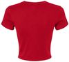 Am image of a Custom Bella and Canvas Womens Micro Rib Baby Tee in Solid Red Blend!