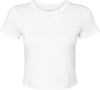 Am image of a Custom Bella and Canvas Womens Micro Rib Baby Tee in Solid White Blend!