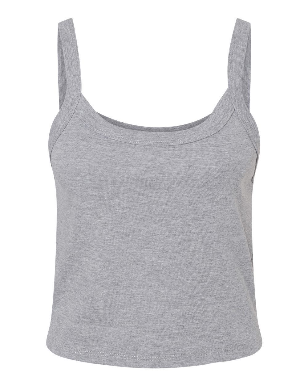 Bella and Canvas Womens Micro Rib Spaghetti Strap Tank in Athletic Heather