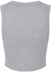 Am image of a Custom Bella and Canvas Womens Micro Rib Muscle Crop Tank in Athletic Heather!