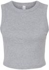 Am image of a Custom Bella and Canvas Womens Micro Rib Muscle Crop Tank in Athletic Heather!