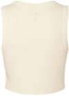 Am image of a Custom Bella and Canvas Womens Micro Rib Muscle Crop Tank in Solid Natural Blend!