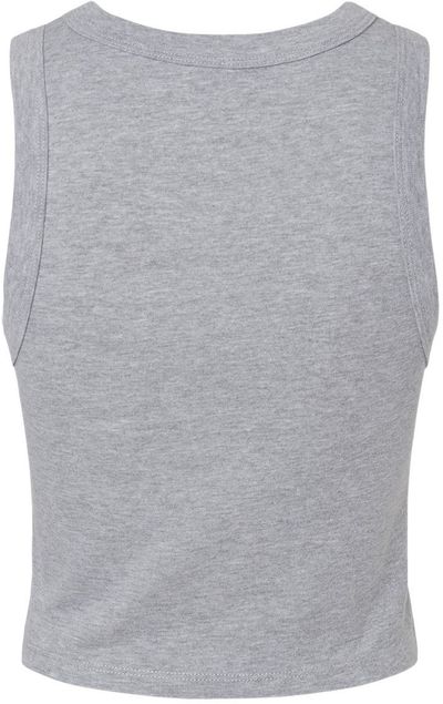 Am image of a Custom Bella and Canvas Womens Micro Rib Racer Tank in Athletic Heather!