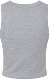 Am image of a Custom Bella and Canvas Womens Micro Rib Racer Tank in Athletic Heather!