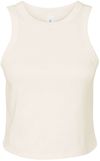 Am image of a Custom Bella and Canvas Womens Micro Rib Racer Tank in Solid Natural Blend!