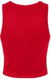Am image of a Custom Bella and Canvas Womens Micro Rib Racer Tank in Solid Red Blend!