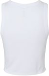 Am image of a Custom Bella and Canvas Womens Micro Rib Racer Tank in Solid White Blend!