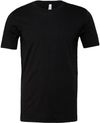 Am image of a Custom Bella and Canvas Unisex CVC Jersey Tee in Black Heather!