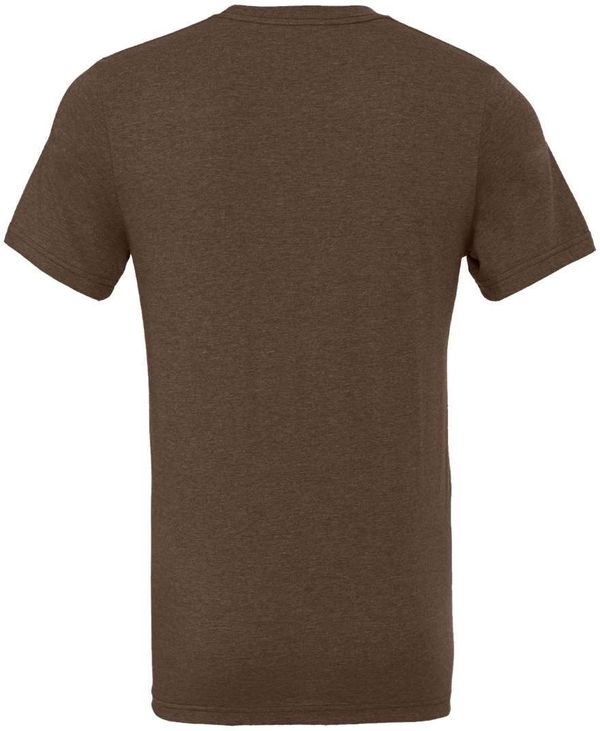 Am image of a Custom Bella and Canvas Unisex CVC Jersey Tee in Heather Brown!