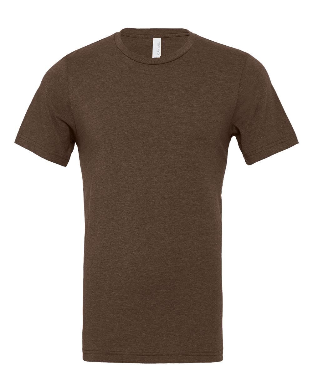 Bella and Canvas Unisex CVC Jersey Tee in Heather Brown