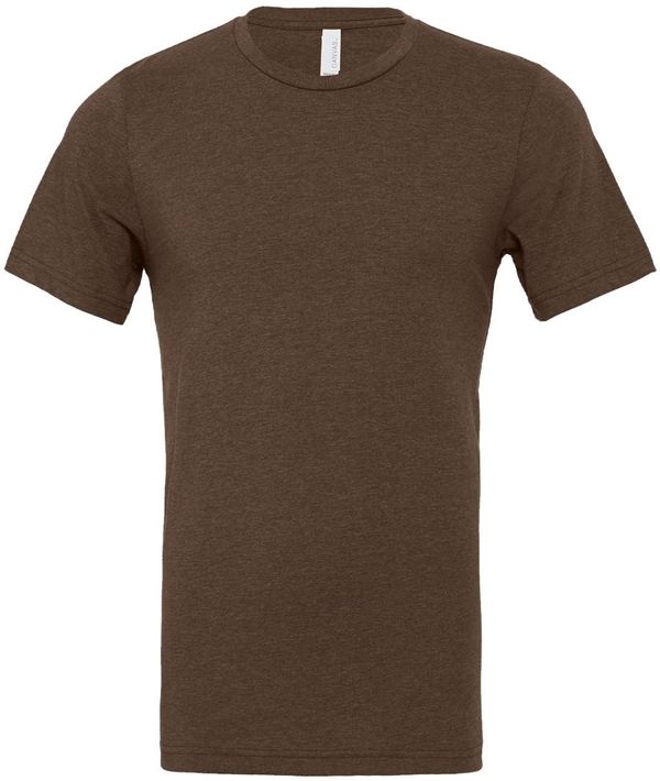 Am image of a Custom Bella and Canvas Unisex CVC Jersey Tee in Heather Brown!