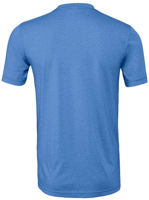 Am image of a Custom Bella and Canvas Unisex CVC Jersey Tee in Heather Columbia Blue!
