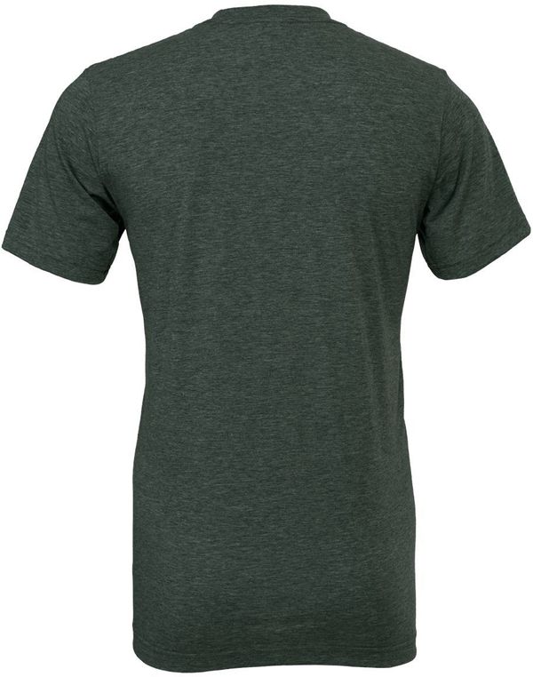 Am image of a Custom Bella and Canvas Unisex CVC Jersey Tee in Heather Forest!