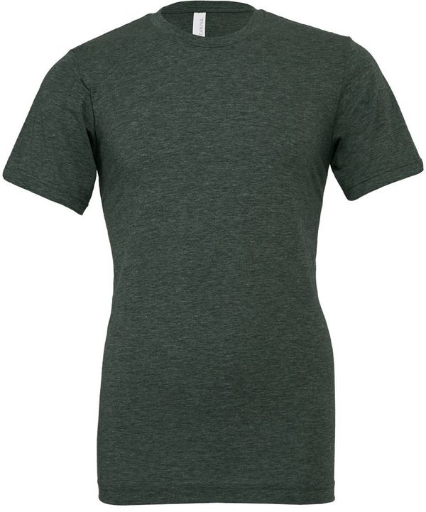 Am image of a Custom Bella and Canvas Unisex CVC Jersey Tee in Heather Forest!
