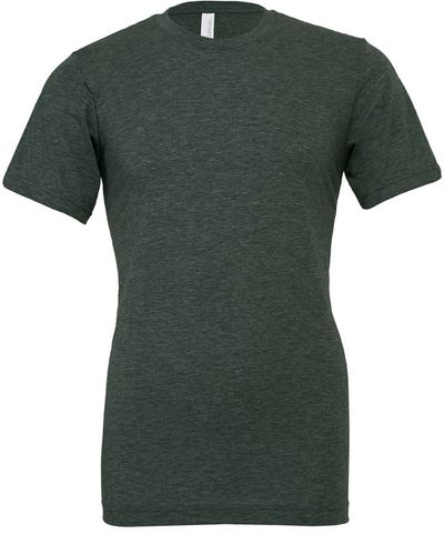 Am image of a Custom Bella and Canvas Unisex CVC Jersey Tee in Heather Forest!