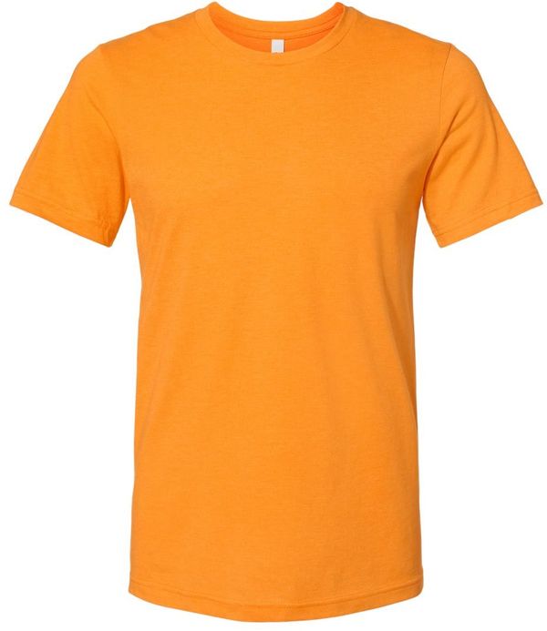 An image of a Custom Bella and Canvas Unisex CVC Jersey Tee in Heather Marmalade!