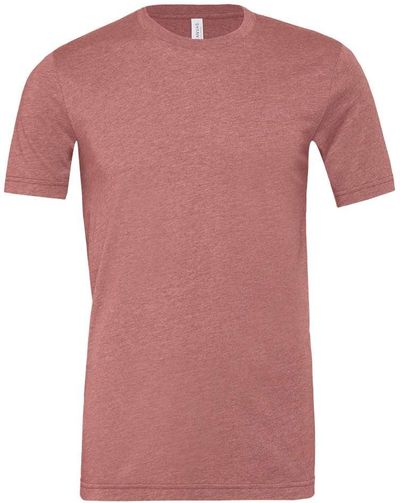 Am image of a Custom Bella and Canvas Unisex CVC Jersey Tee in Heather Mauve!
