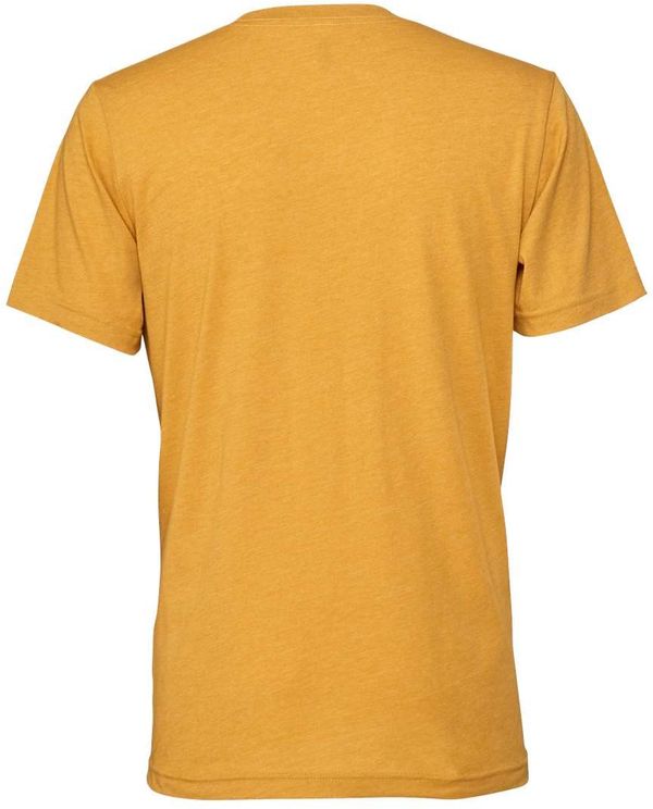 Am image of a Custom Bella and Canvas Unisex CVC Jersey Tee in Heather Mustard!