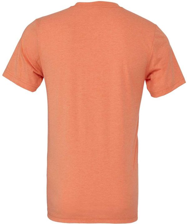 Am image of a Custom Bella and Canvas Unisex CVC Jersey Tee in Heather Orange!